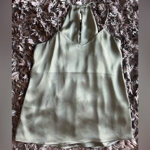Woman’s army green tank top blouse